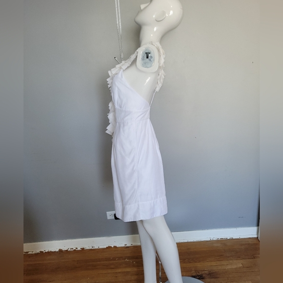 BCBG Kerry Ruffle VNeck Mini, VGUC, Size 10 - Picture 2 of 7